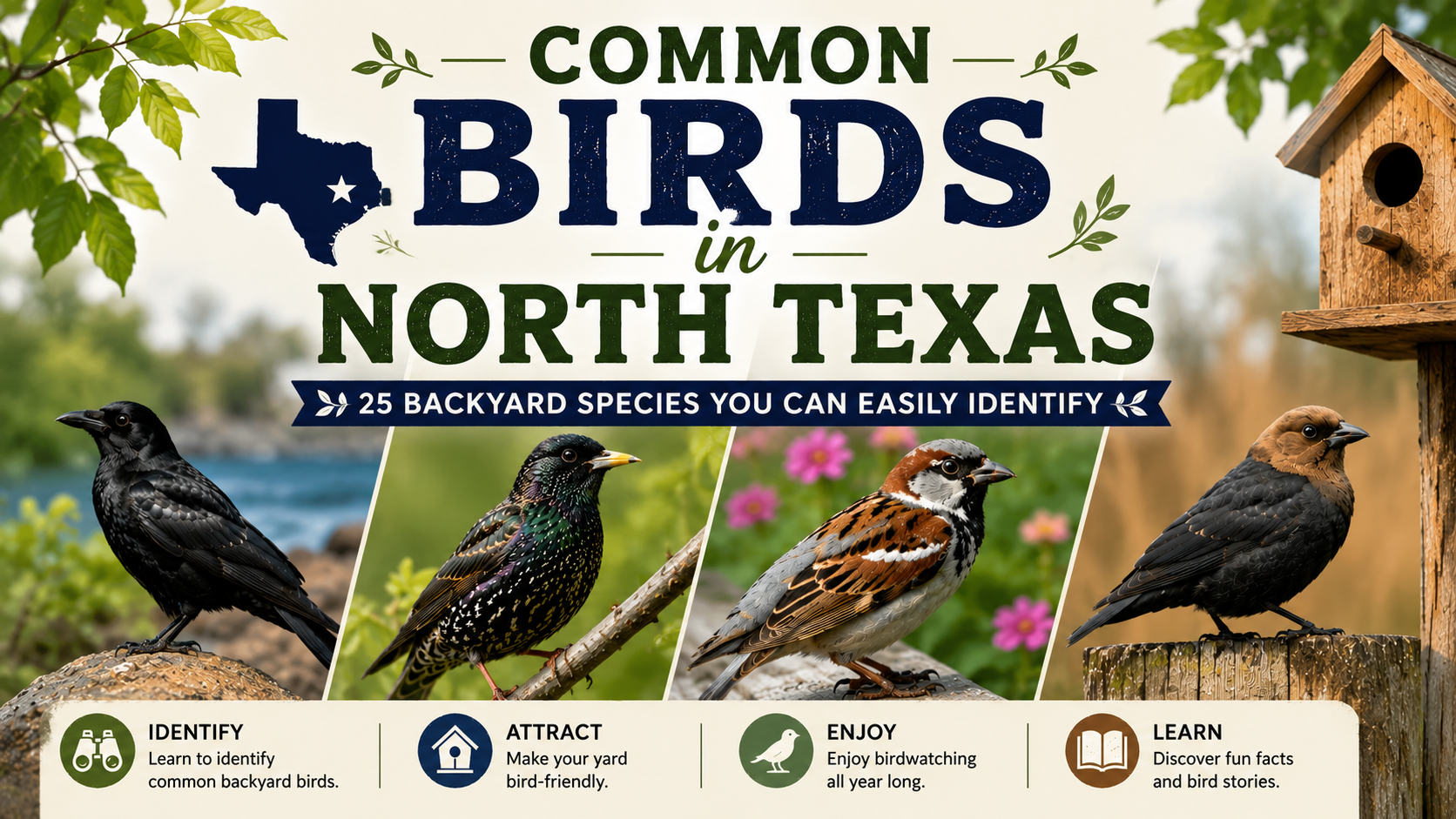 25 Common Birds in North Texas: Identification Guide